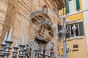 Rome, Italy - 10 02 2018: Saint Anthony in Campo Marzio, a Baroque Roman Catholic church, the national church of the  Portuguese photo