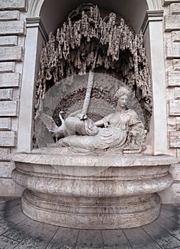 Rome, Italy: sculpture in ensemble of Quattro Fontane, Four Fountains