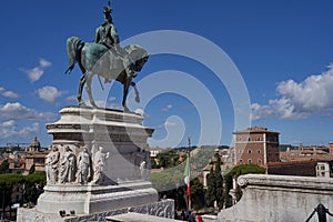 Rome, Italy - September 22, 2022 - The Altar of the Fatherland, officially called the National Monument to Victor Emmanuel II