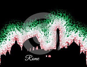 Rome Italy Silhouette