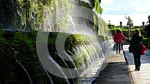 Rome local landmark of Lazio region of Italy - The Cento Fontane or One Hundred Fountains monument in Tivoli near Rome