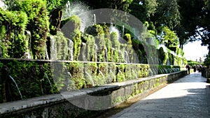 Rome local landmark of Lazio region of Italy - The Cento Fontane or One Hundred Fountains monument in Tivoli near Rome