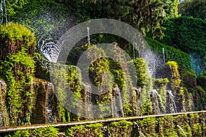 Rome local landmark Lazio region Italy - Villa Deste Cento Fontane or One Hundred Fountains monument in Tivoli photo