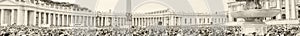 ROME - MAY 18, 2014: The crowd is waiting in St. Peter Square before the Angelus prayer of Pope Francis I, Vatican City, Rome,