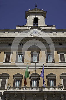 Rome - Montecitorio palace the facade