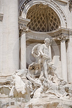 Rome monument - Trevi Fountain (Fontana di Trevi).