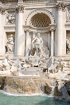 Rome monument - Trevi Fountain (Fontana di Trevi).