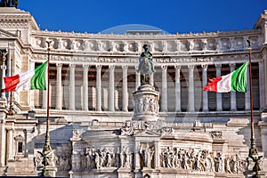 Rome with National Monument of Victor Emmanuel II in Italy