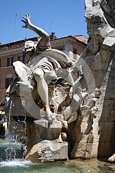 Rome-Navona Square statues. photo