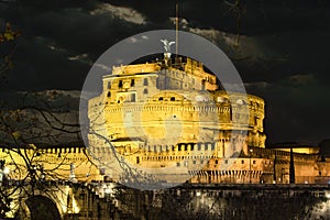 Rome Night View Background