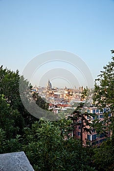 Rome from the observation deck Terrazza del Pincio