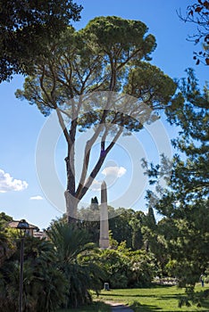 Rome - One of the obelisks of Villa Torlonia