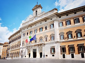 Rome, Palazzo Montecitorio, Italian Parliament, House of Representatives.