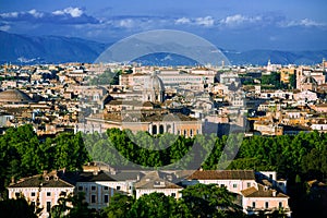 Rome panorama of a beautiful ancient city very beautiful photo in the afternoon