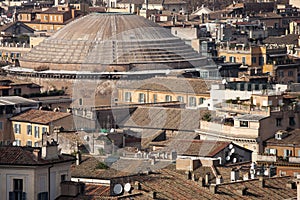 Rome, pantheon aerial view panorama landscape