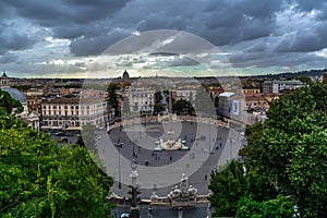 Rome - Piazza del Popolo, the Pincio Gardens and Villa Borghese