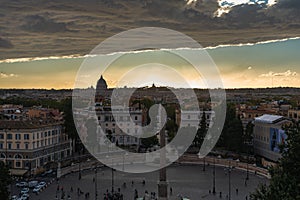 Rome - Piazza del Popolo, the Pincio Gardens and Villa Borghese