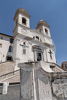 Rome, Piazza di Spagna, TrinitÃ  dei Monti church