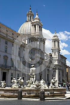 Rome - piazza Navona fountain photo