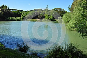 Rome, pond of historical residence Villa Doria Pamphili photo