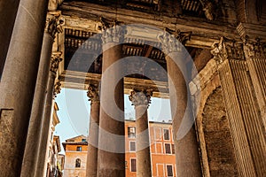 Rome - The Portico Of The Pantheon