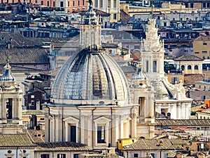 Rome\'s Rooftops and Church Domes Panorama