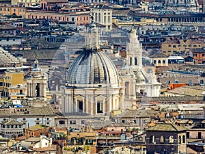 Rome\'s Rooftops and Church Domes Panorama