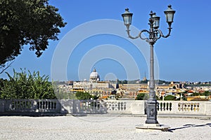 Rome skyline from Pincian hill