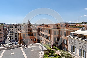 Rome, Spanish steps seen from above