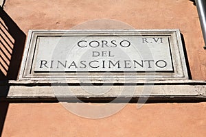 Rome street sign