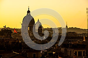 Rome sunset view