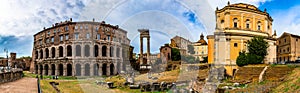 Rome, The theater of Marcellus next to the temple of Apollo Sosiano