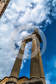 Rome, The theater of Marcellus next to the temple of Apollo Sosiano