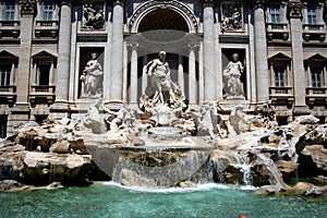 Rome-Trevi Fountain by day. photo