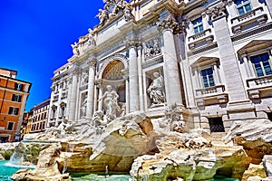 Rome Trevi Fountain, Fontana di Trevi in Rome, Italy