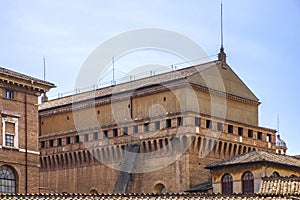 Rome, Vatican City, Italy - Exterior of the Sistine Chapel - Cappella Sistina - seen from the Vatican Gardens in the Vatican City