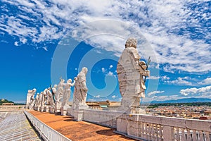 Rome Vatican Italy, city skyline at St. Peter's Basilica