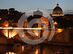 Rome and Vatican at night