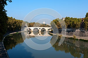 Rome, view of the Tibur river