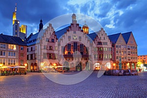 The Romer at night, Frankfurt, Germany photo