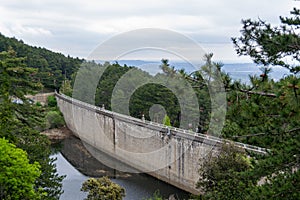 Romeral reservoir in El Escorial, in Madrid, in Spain.