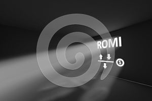 ROMI rays volume light concept 3d