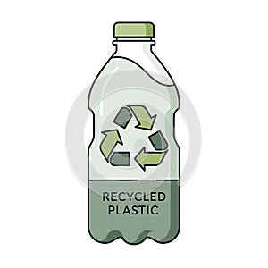 Rominently is the recycling symbol composed of three chasing arrows, colored