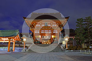 Romon gate at Fushimi Inari-Taisha Shrine photo