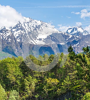 Romsdalsalpane or the Romsdal Alps a mountain range surrounding the Romsdalen valley in MÃÂ¸re og Romsdal county, Norway., photo
