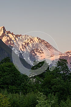 Romsdalsalpane or the Romsdal Alps a mountain range surrounding the Romsdalen valley in MÃÂ¸re og Romsdal county, Norway., photo