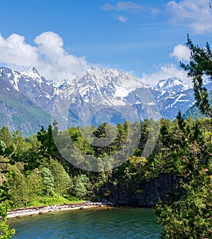 Romsdalsalpane or the Romsdal Alps a mountain range surrounding the Romsdalen valley in MÃ¸re og Romsdal county, Norway.,