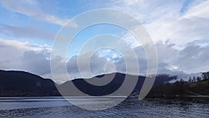 Romsdalsfjord from Andalsnes in Norway in Automn