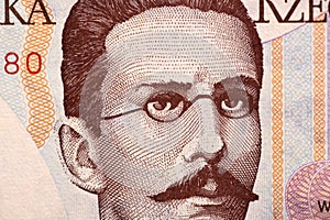 Romuald Traugutt a closeup portrait from old Polish money