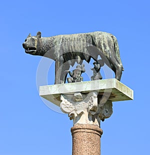 Romulus, Remus and Capitoline wolf, Pisa - Italy